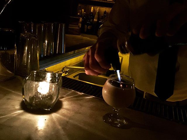 Come in and taste our Adult Flan Flip cocktail  #LaDescarga #Flan #Cocktail #Speakeasy #Cuban #Havana #Burlesque #Flame #AdultCocktail
