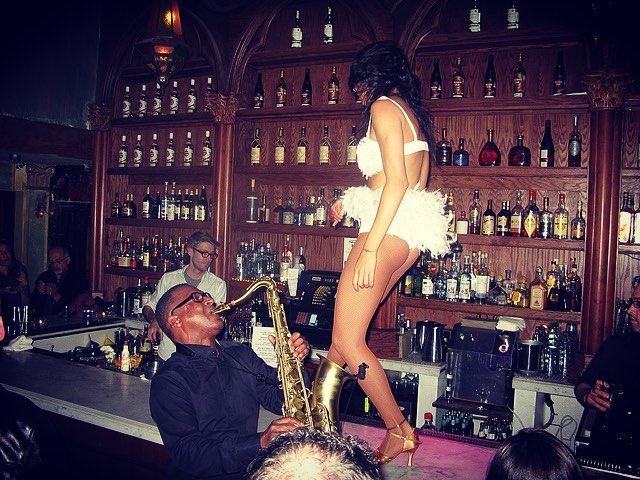 Everything looks good up here  Don't miss our nightly Burlesque shows ... #LaDescarga #Burlesque #Show #Walter #Sax #FromAbove #Night #Cuban #Havana