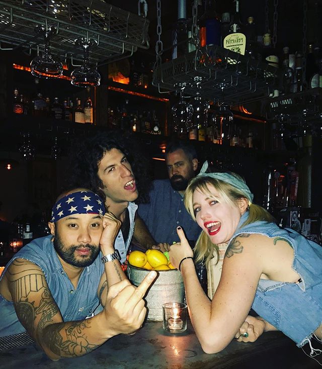 Cheers! Our staff is ready for y’all tonight. Free live music + delicious cocktails + burlesque! DJ @williamreed aka “LA’s best DJ 2017” will be spinning vintage dance jams. #cocktails #saturdaynight #shitman #hollywood #timeoutla #freelivemusic #burlesque #vintagejams #losfeliz #cheers #houstonhospitality