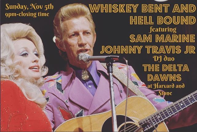 Let’s get @whiskybenthellbound tonight with @johnnytravisjr, @sammarinemusic and @thedeltadawns! #whiskeybent #hellbound #honkytonk #cocktails #freelivemusic #hollywood #thaitown #losfeliz #bestbarintown #houstonhospitality