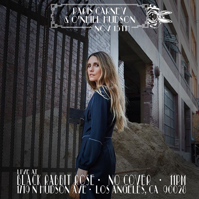 Wednesday Night 11PM, Come join us for an incredible night of live music as @pariscarney finishes her residency @blackrabbitrose This event fills up quickly So get there early. #nocover #livemusic