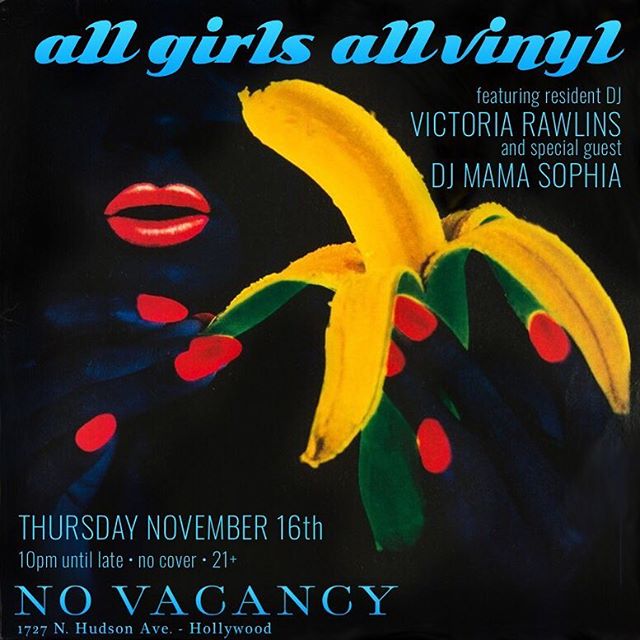 “ALL GIRLS️ALL VINYL” DANCE PARTY TONIGHT AT NO VACANCY FEATURING RESIDENT DJ VICTORIA RAWLINS & GUEST DJ MAMA SOPHIA! OUR FIREPLACES ARE ON, AND IT’S NICE AND COZY! COME JOIN IN! #NoVacancy #NoVacancyLA #AllGirlsAllVinyl #AG️AV @djmamasophia